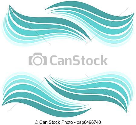 Vector Clipart Of Water Waves   Water Waves Border Vector    