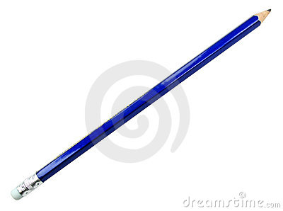 Blue Pencil With Eraser Royalty Free Stock Photos   Image  3577818