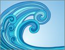 Cartoon Water Wave Illustration  Royalty Free Vector At Featurepics