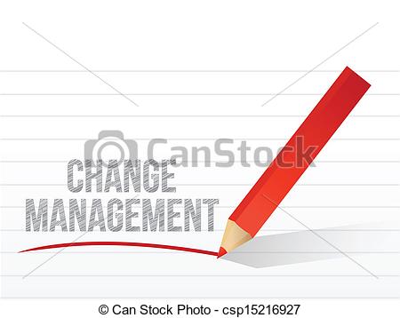 Change Management Written Over A Notepad Paper  Illustration Design