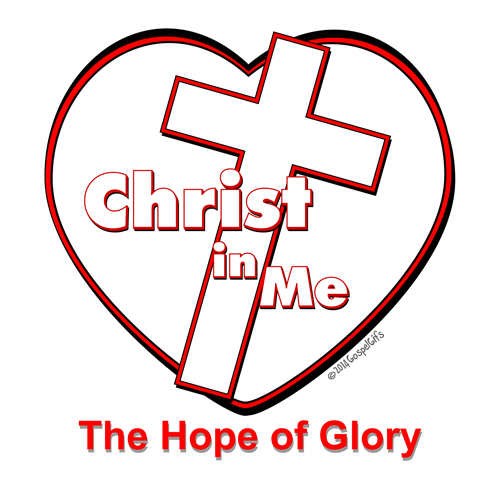Christian Faith Art  Christ In Me The Hope Of Glory  Cross In A Heart