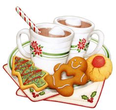 Christmas Goodies Clipart Cookies Christmas Treats Hot Chocolates