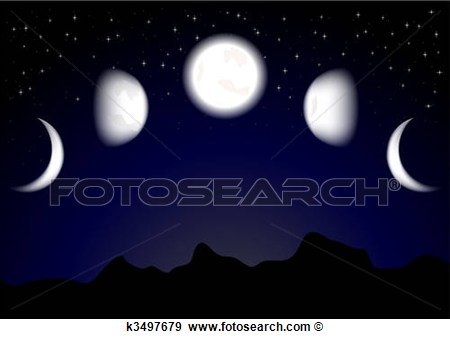 Clip Art   Moon Phases  Eps 10   Fotosearch   Search Clipart