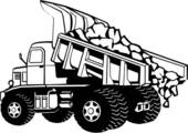 Clipart Of  Heavy Equipment Construction Pickup Snow Plow Trade