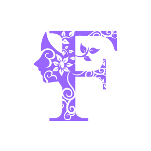 Flower Clipart   Purple Alphabet F With Black Background   Download    