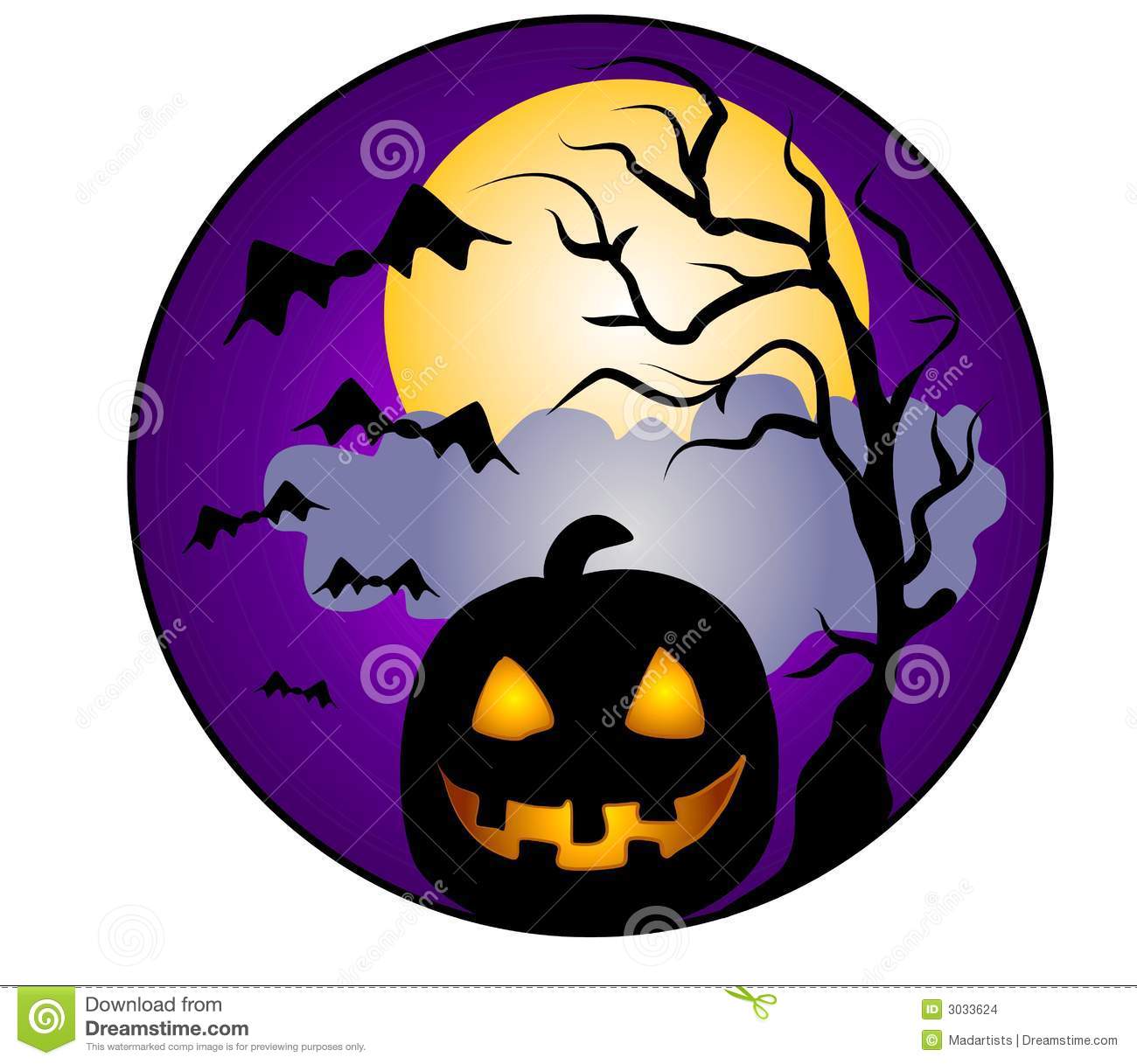 Halloween Pumpkin Clip Art Stock Images   Image  3033624