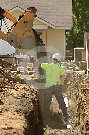 Infrastructure Excavation Building Contractors Installing Water Lines