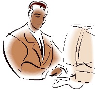 Man With Computer Free Microsoft Clipart