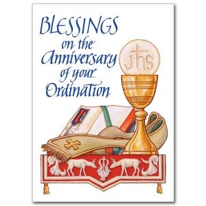 Ordination Anniversary Card Pk5   Cb1497