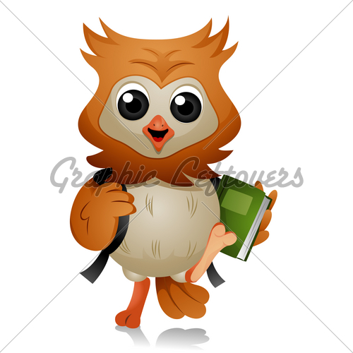 Owl Student With Clipping Path