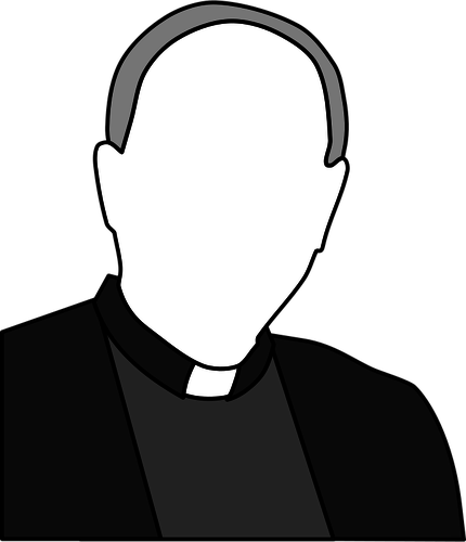 Vector Drawing Of A Priest