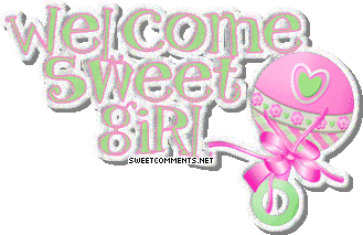 Welcome Sweet Girl Glitter Graphic