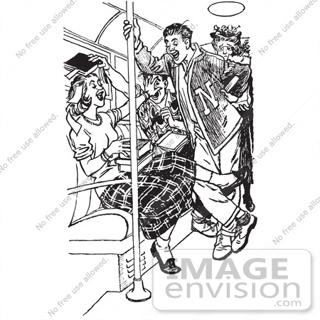 61500 Retro Clipart Of A Vintage Teenage Boy Flirting With A Girl On