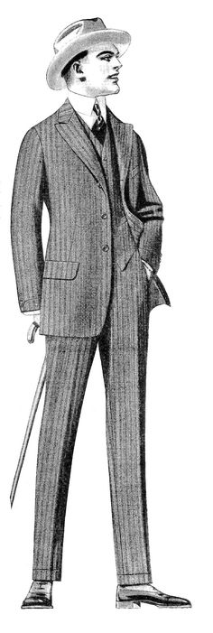 Antique Images  Vintage Men S Fashion Clip Art  2 Vintage Men S Suits