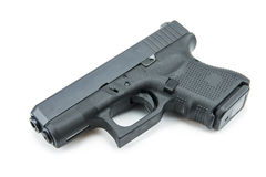 Automatic 9mm  Handgun Pistol On White Background Stock Image