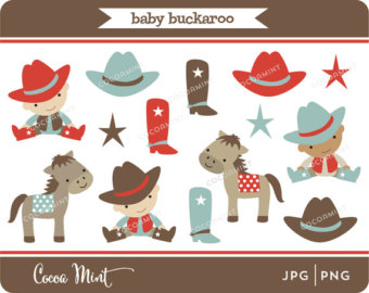 Baby Buckaroo Cowboy Clip Art