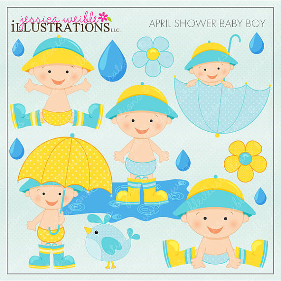 Baby Shower Clipart Umbrella Baby Clip Art Rain Puddle Graphics