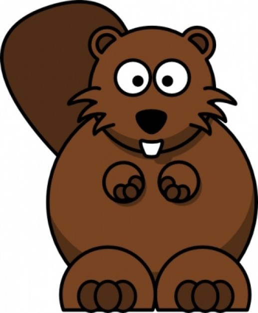 Cartoon Beaver Clip Art Vector   Free Download