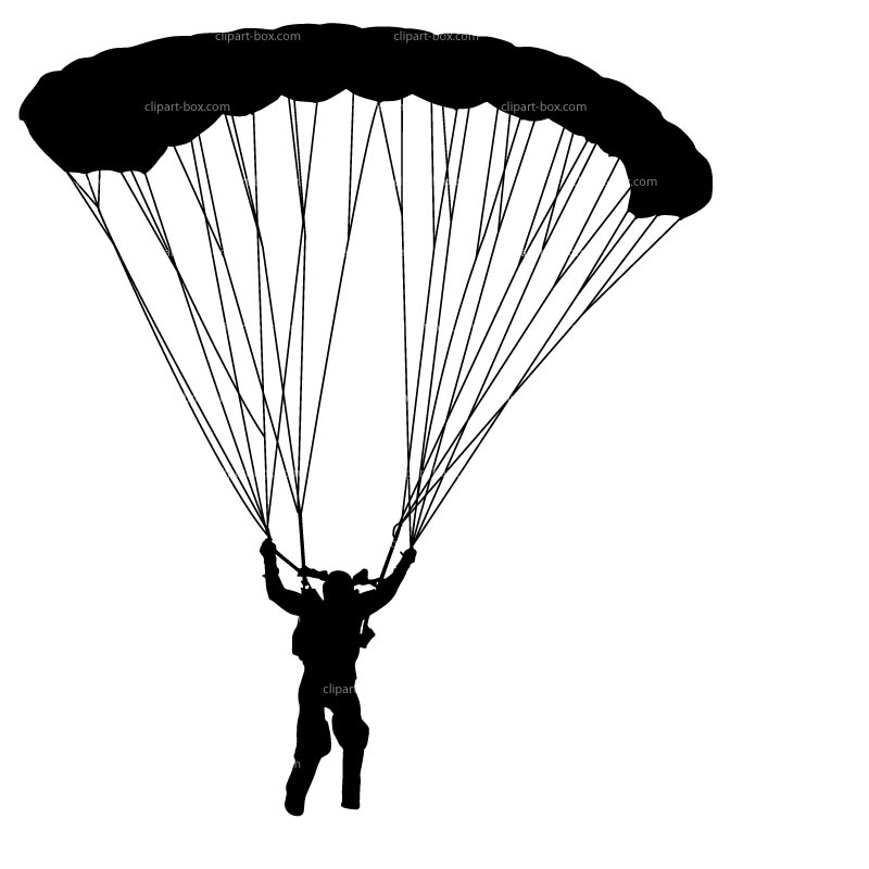 Clipart Parachutist   Royalty Free Vector Design