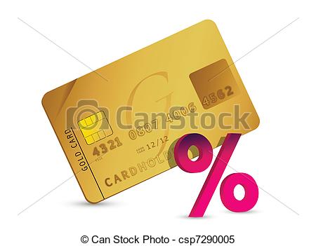 Credit Card And Percent Sign   Csp7290005