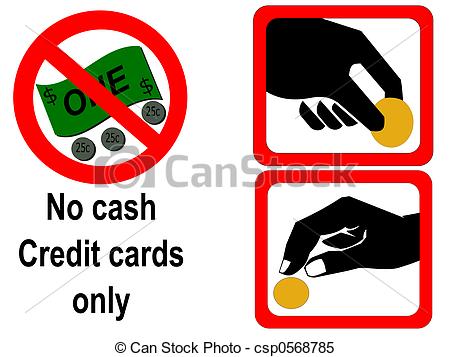 Credit Card Signs Clipart