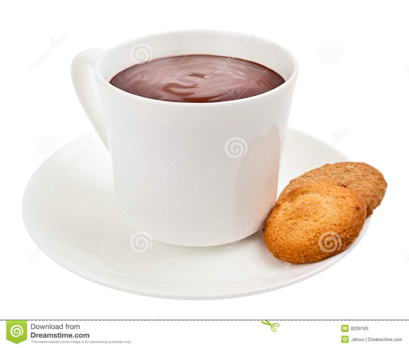 Cup Of Gourmet Hot Chocolate With Cookies Stock Photos   Image