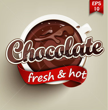 File Browse   Food   Drinks   Poster With A Hot Chocolate Cup  Vector