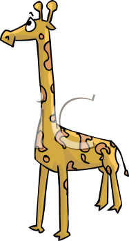 Giraffe Cartoon Eating