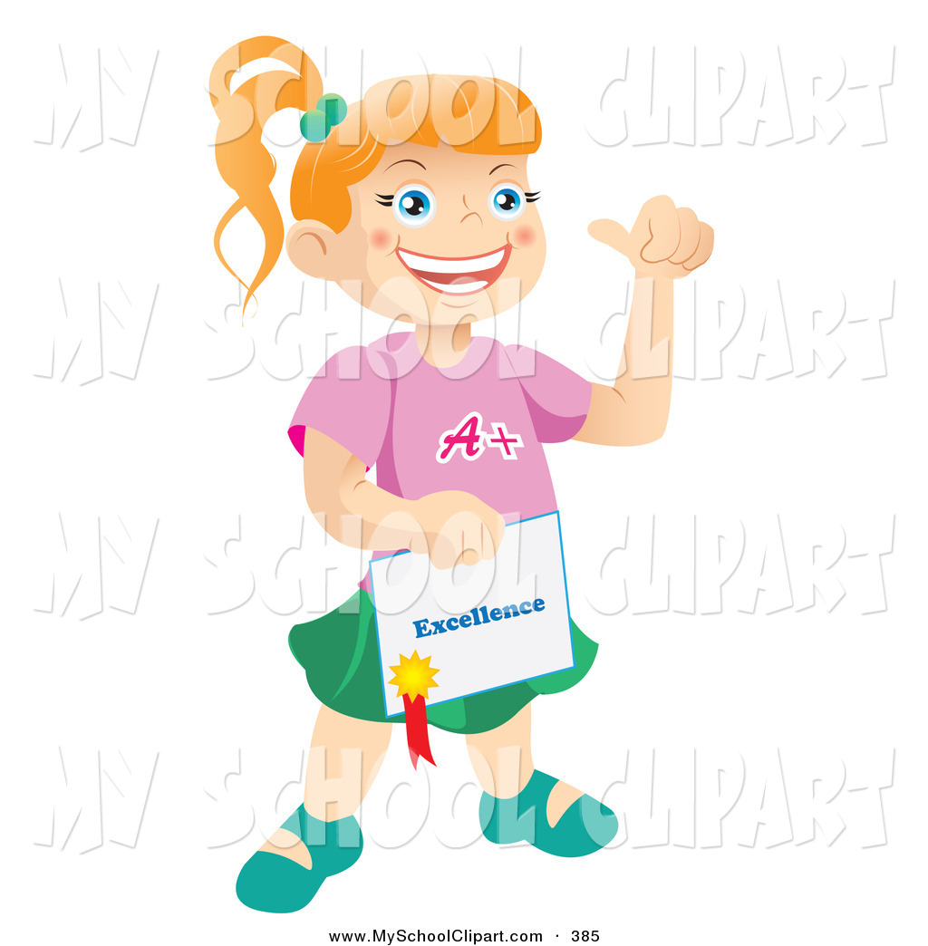Larger Preview  Clip Art Of A Happy And Smiling Proud Bright School