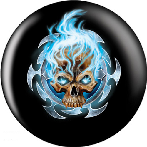 Otb Michael Graham Flaming Blue Skull Bowling Balls Free Shipping