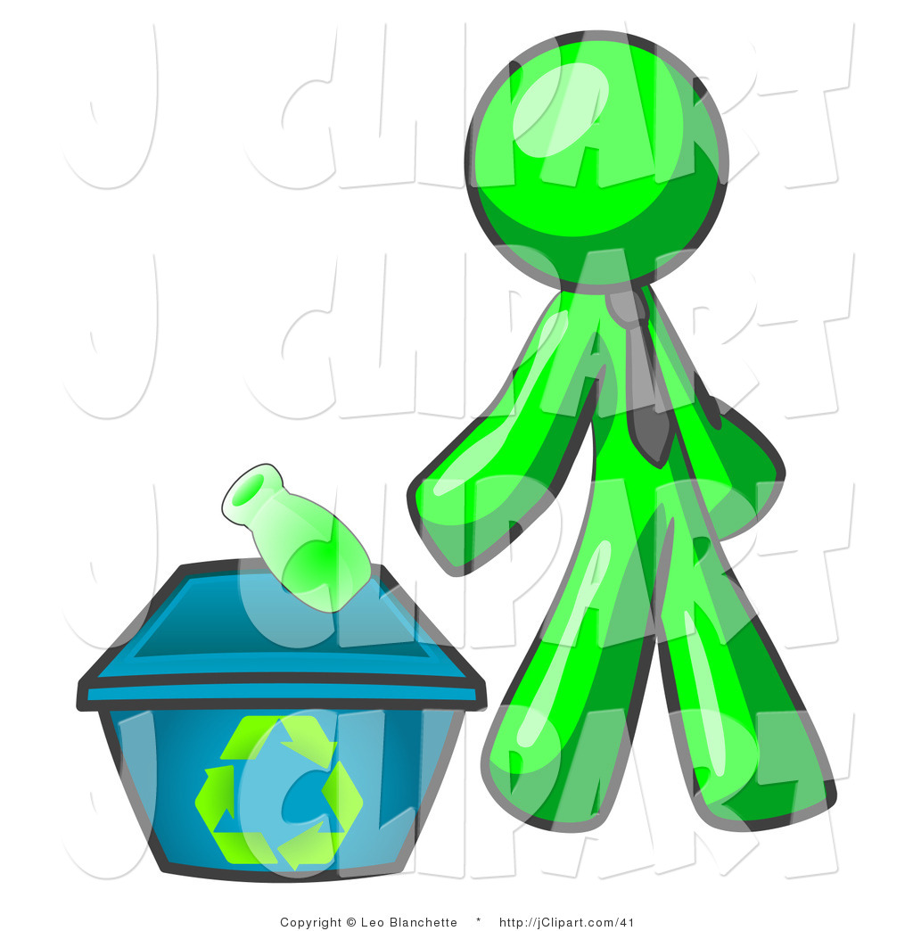 Plastic Bottle Recycle Clipart Clip Art Of A Lime Green Man