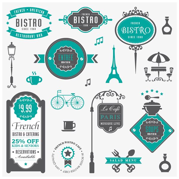 Playful Restaurant Graphics For Bistro Restaurant   See More At    