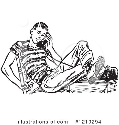 Royalty Free  Rf  Telephone Clipart Illustration By Picsburg   Stock