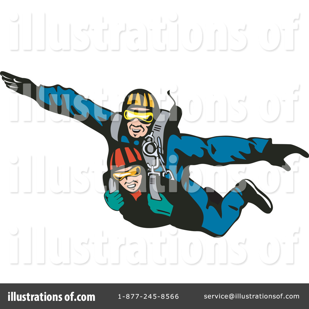 Skydiving Clipart  1145031 By Patrimonio   Royalty Free  Rf  Stock    