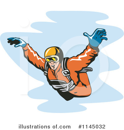 Skydiving Clipart  1145032 By Patrimonio   Royalty Free  Rf  Stock    
