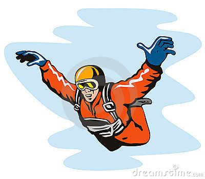 Skydiving Outline Skydiver   