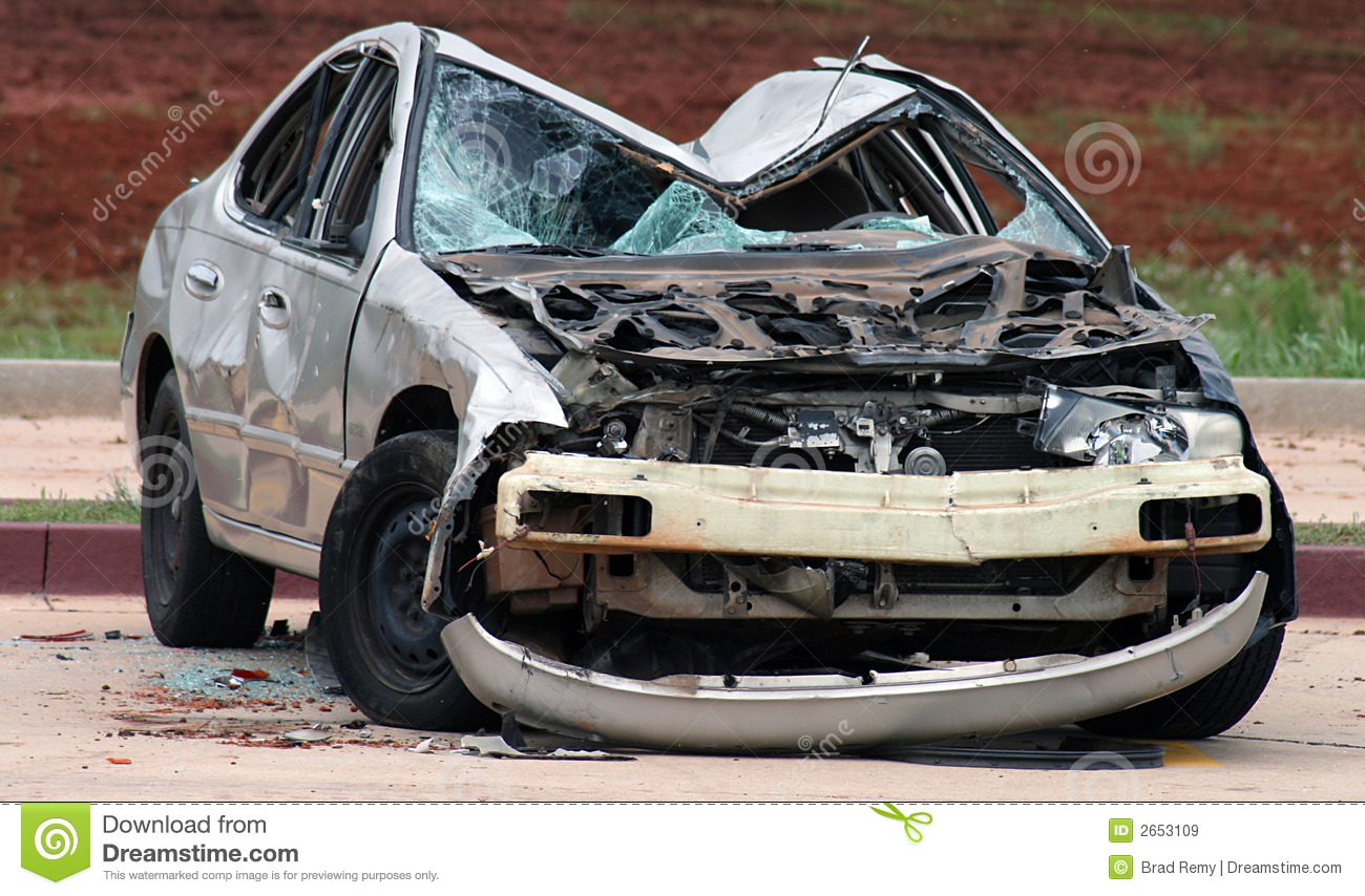 Smashed Car Royalty Free Stock Images   Image  2653109