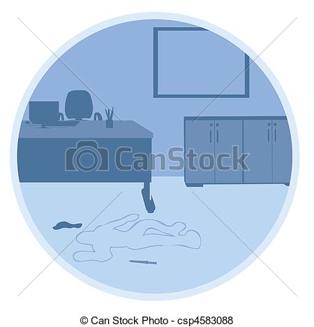 Stock Illustration Of Forensics   Crime Scene Csp4583088   Search Eps