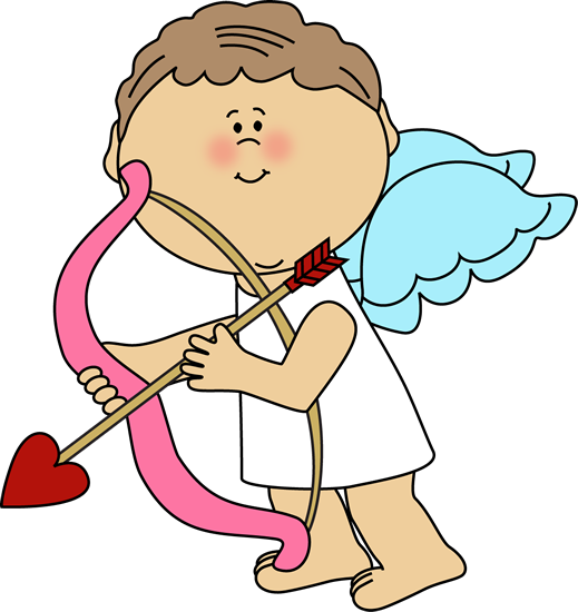 Valentine S Day Cupid   Cute Valentine S Day Cupid With Blue Wings And