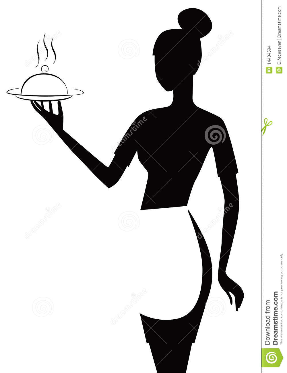 Black And White Waitress Stock Images   Image  14434594