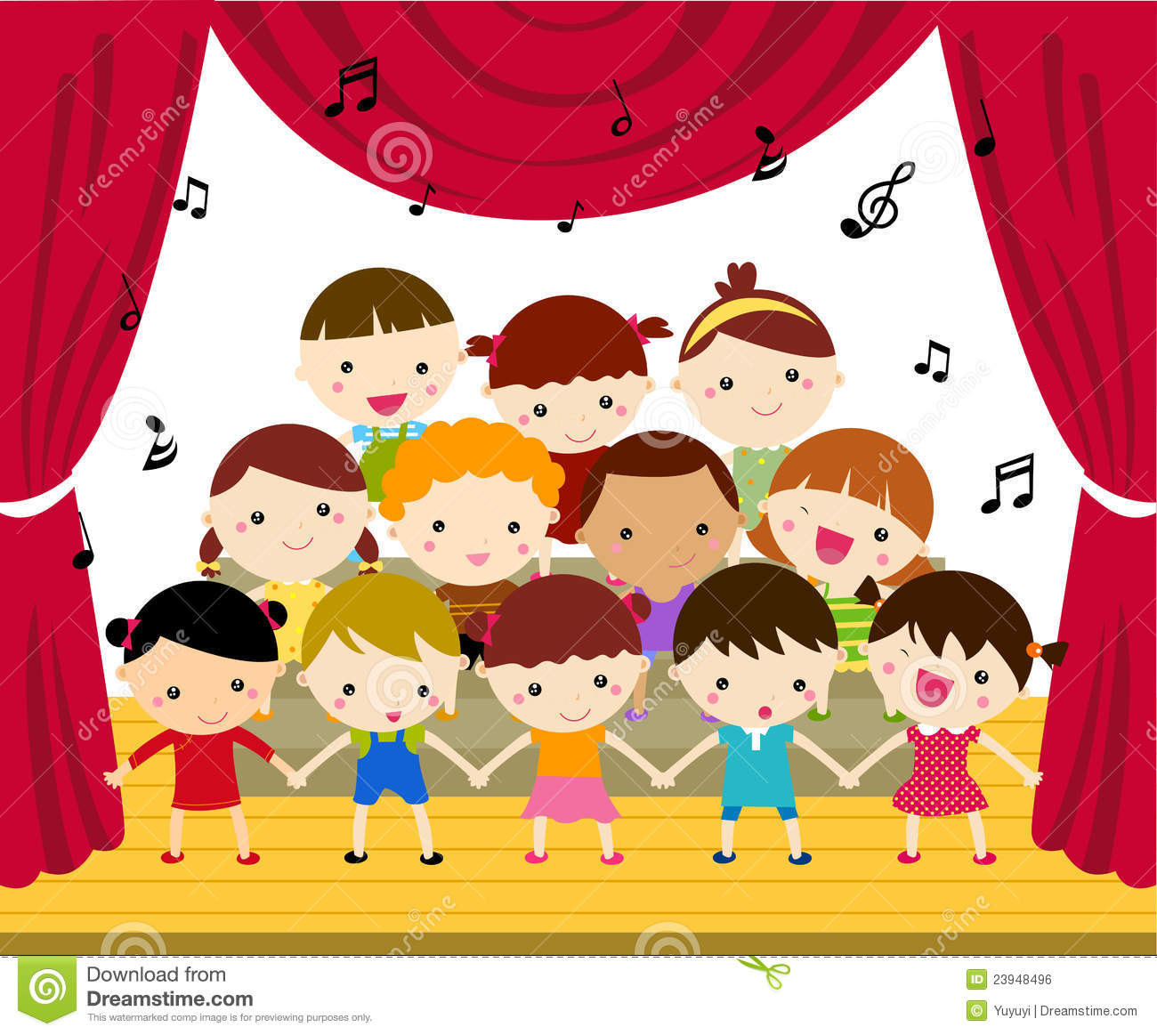 Children S Choir Performing On Stage Royalty Free Stock Image