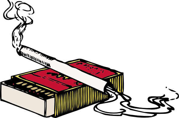 Cigarette And Matchbox Clip Art At Clker Com   Vector Clip Art Online