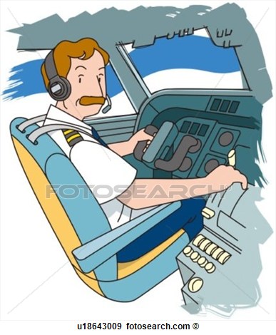Clip Art Pilot Pilot Illustrative Technique