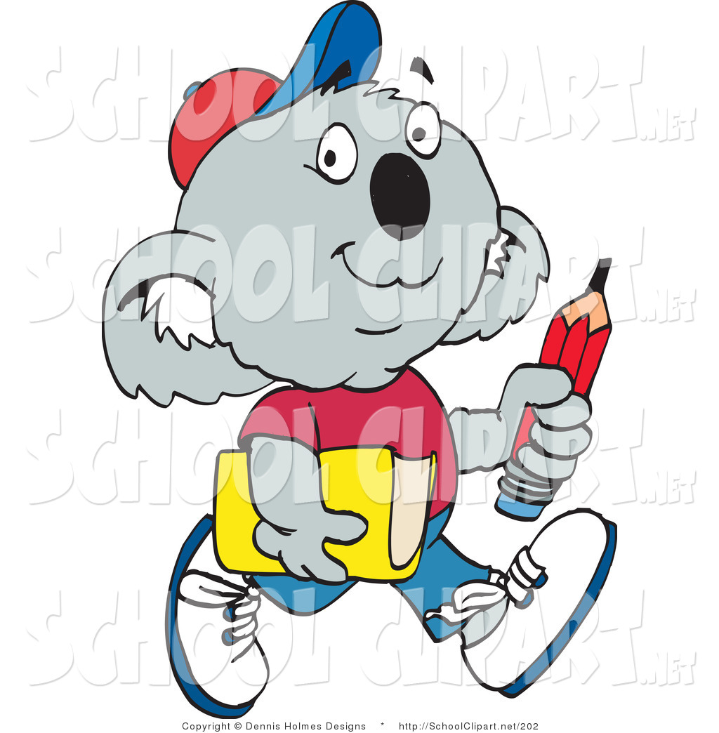 Clipart Illustration Of A Mad Koala Construction Worker In Uniform By