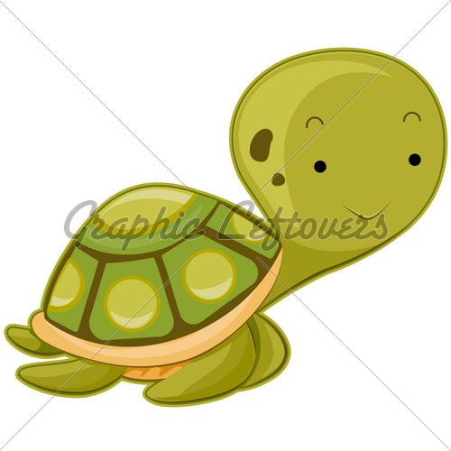Cute Baby Sea Turtle Clip Art