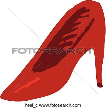 Drawings High Heel Black Women Shoe Vector Illustration Stock Clipart