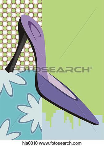 High Heeled Mule View Large Illustration