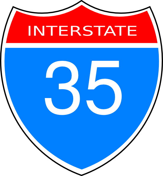 Interstate 35 Road Sign Clip Art At Clker Com   Vector Clip Art Online