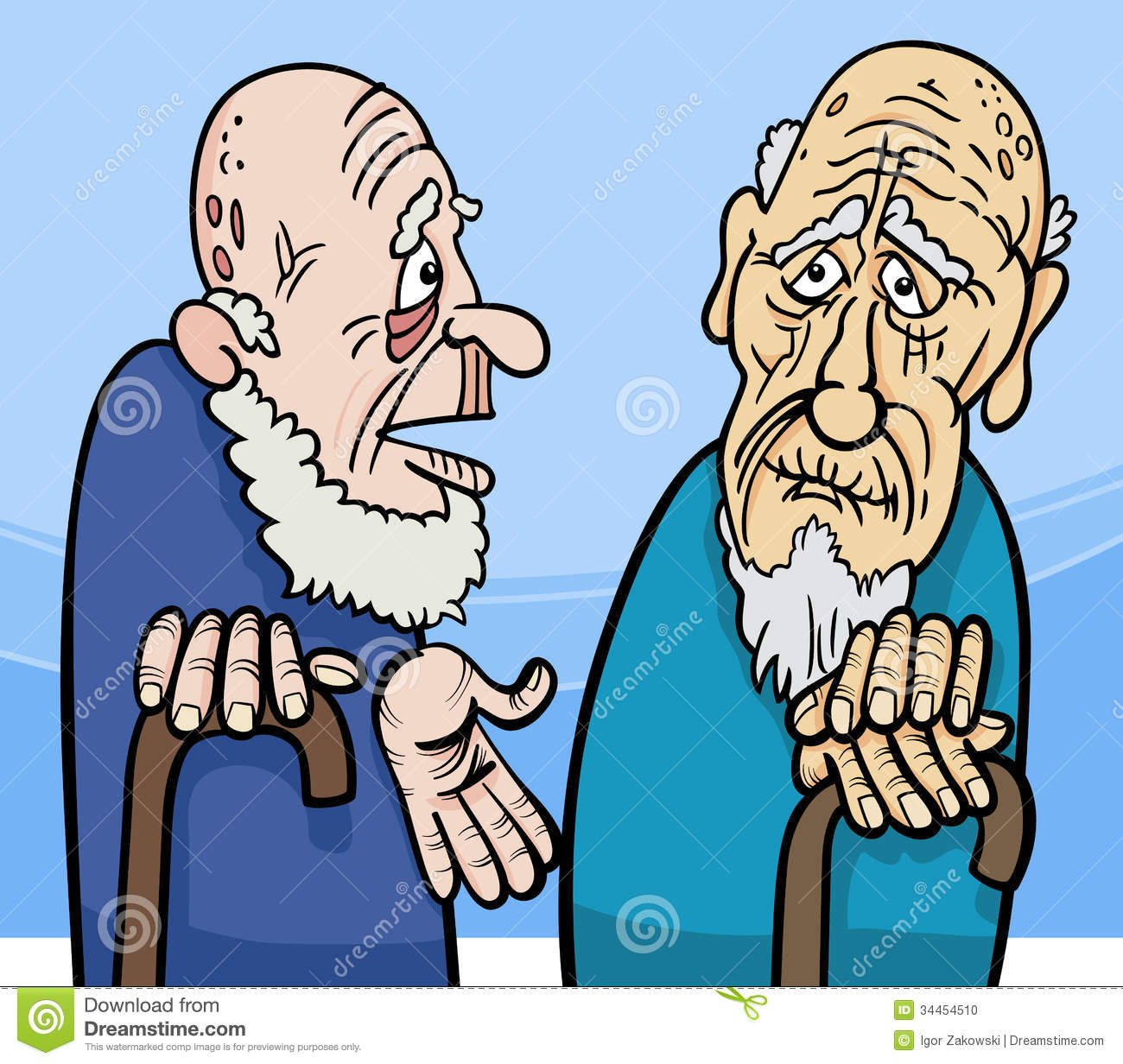 Old Men Cartoon Illustration Stock Photo   Image  34454510