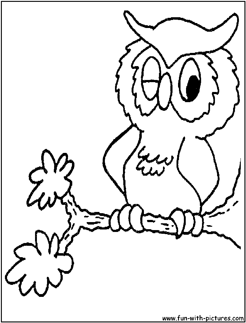 Owls Clip Art Black And White Coloring Pages